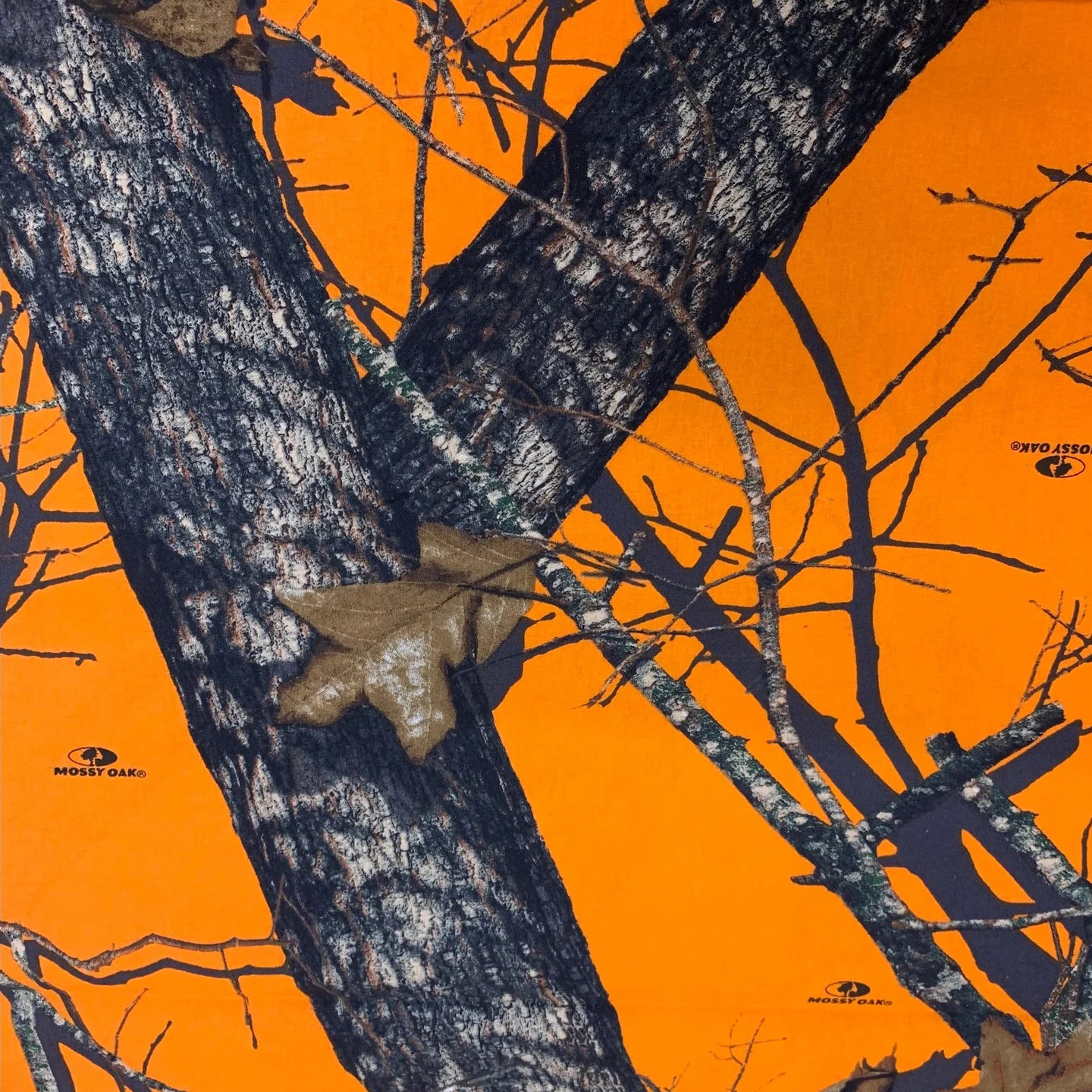 Quilting Cotton - Mossy Oak® - Break-Up / Blaze Orange