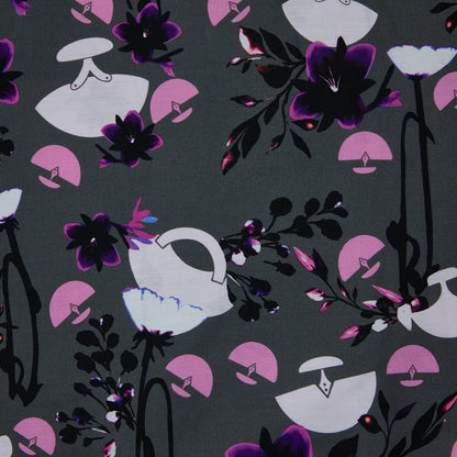 Cotton (EP) - Ulu Floral by Martha Kyak (InukChic®) - Charcoal