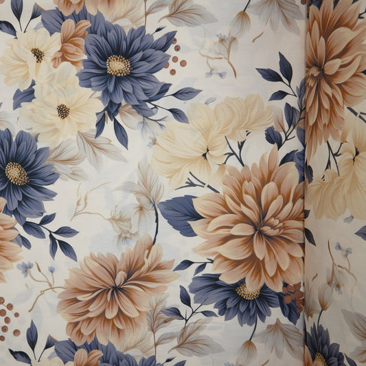 Cotton Floral (EP) - Ivory Dahlia