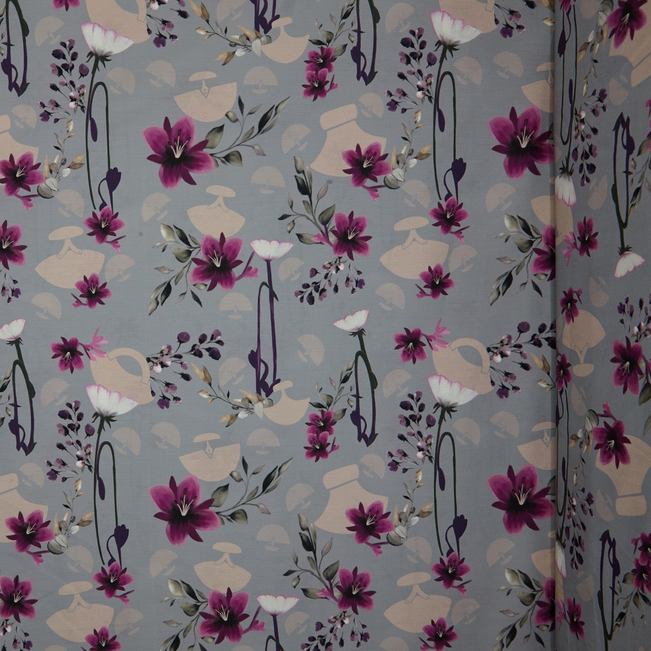 Cotton (EP) - Ulu Floral by Martha Kyak (InukChic®) - Grey