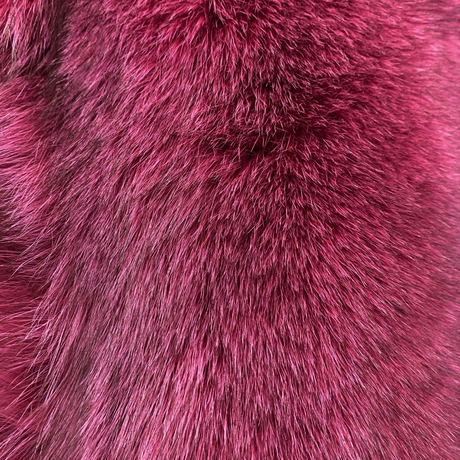 Dyed Shadow Fox Fur - Raspberry