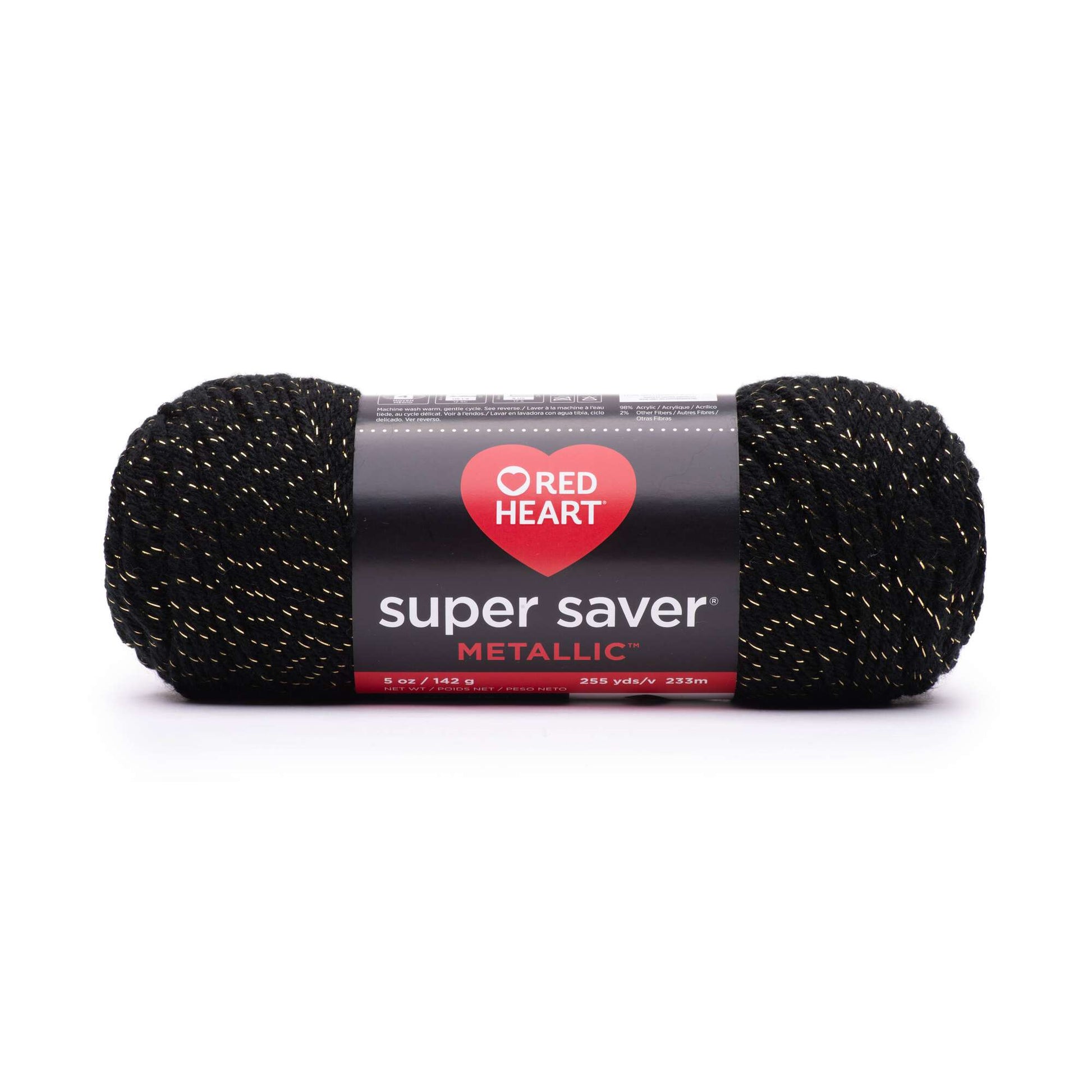 Red Heart® Super Saver - Metallic - Black / Gold