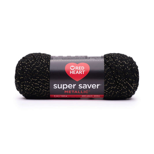 Red Heart® Super Saver - Metallic - Black / Gold