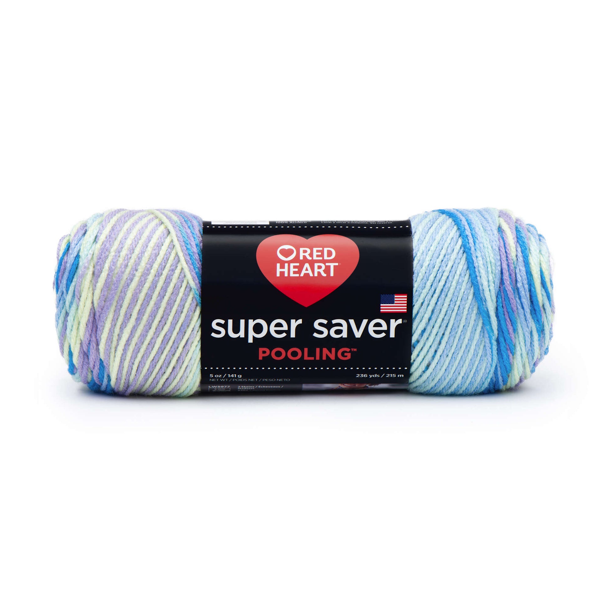 Stillwater Pooling, Red Heart Super Saver Yarn, 5oz/236 Yds