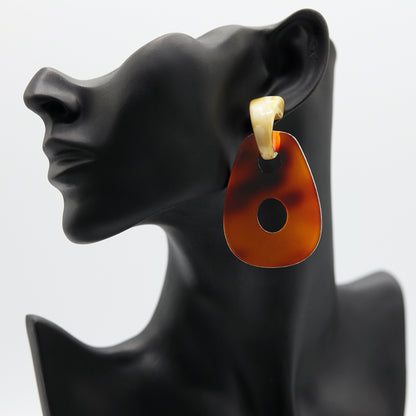 InukChic® Earring - Uqsiq - Amber (worn)