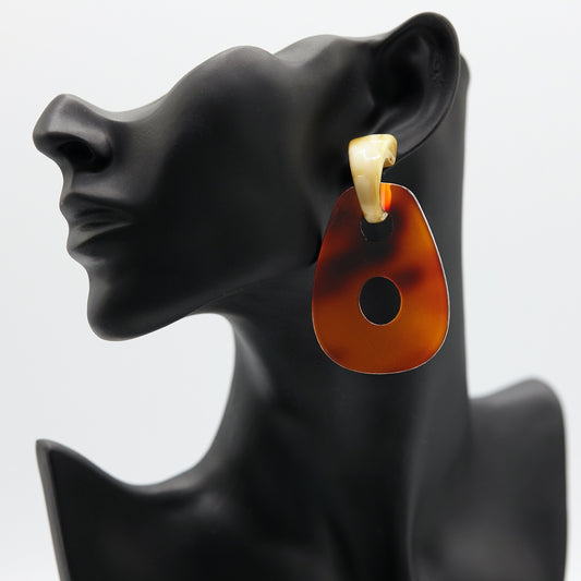 InukChic® Earring - Uqsiq - Amber (worn)