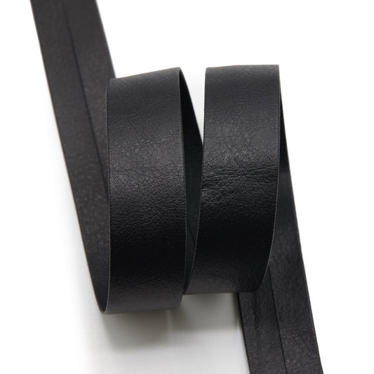 Faux Leather (PU) Bias - Black
