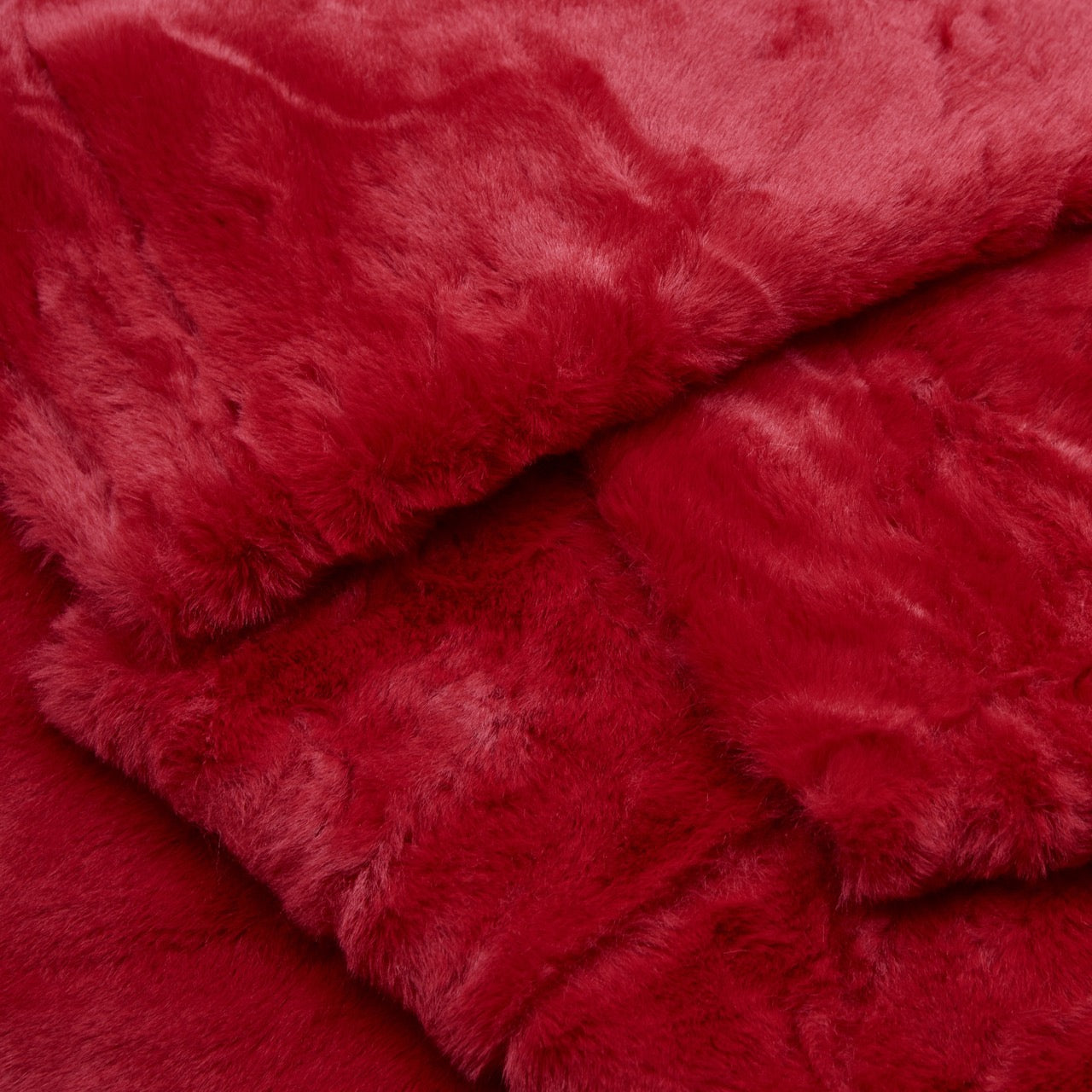 Faux Rabbit Fur (Angel Fur) - red