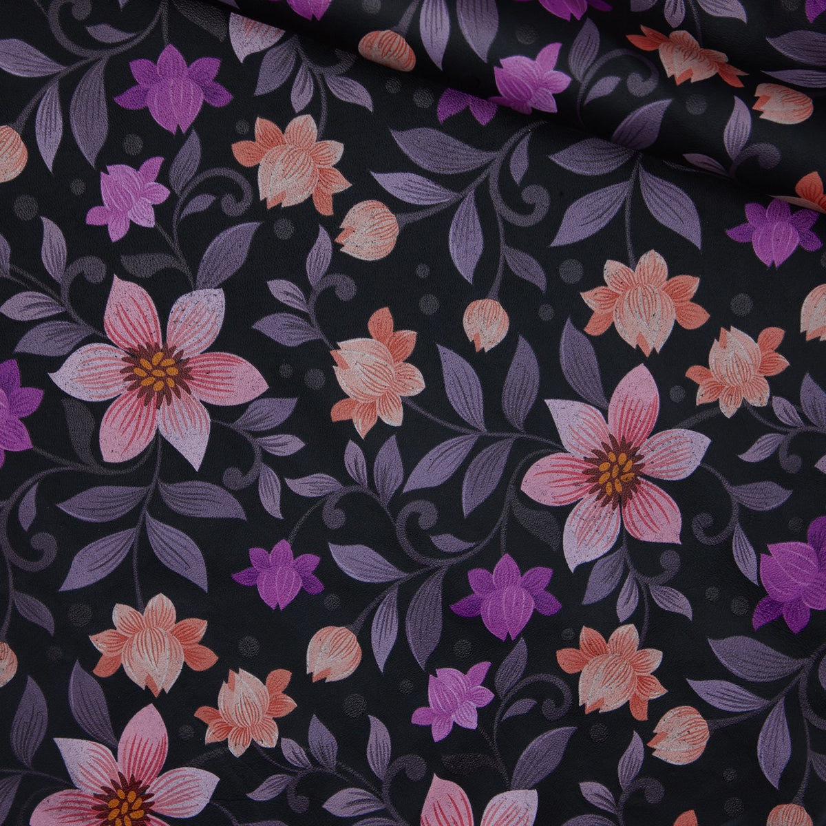 Floral Print Lambskin Leather - Mystic Garden