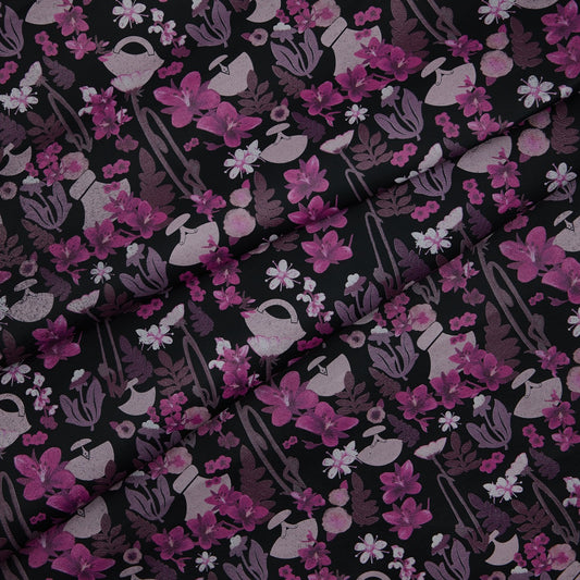 Floral Print Lambskin Leather - InukChic® Ulu Floral (fold)