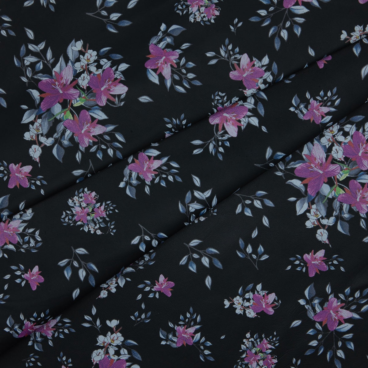 Floral Print Lambskin Leather - InukChic® Arctic Floral (fold)