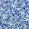 Floral Print Lambskin Leather - Blue Snowflakes