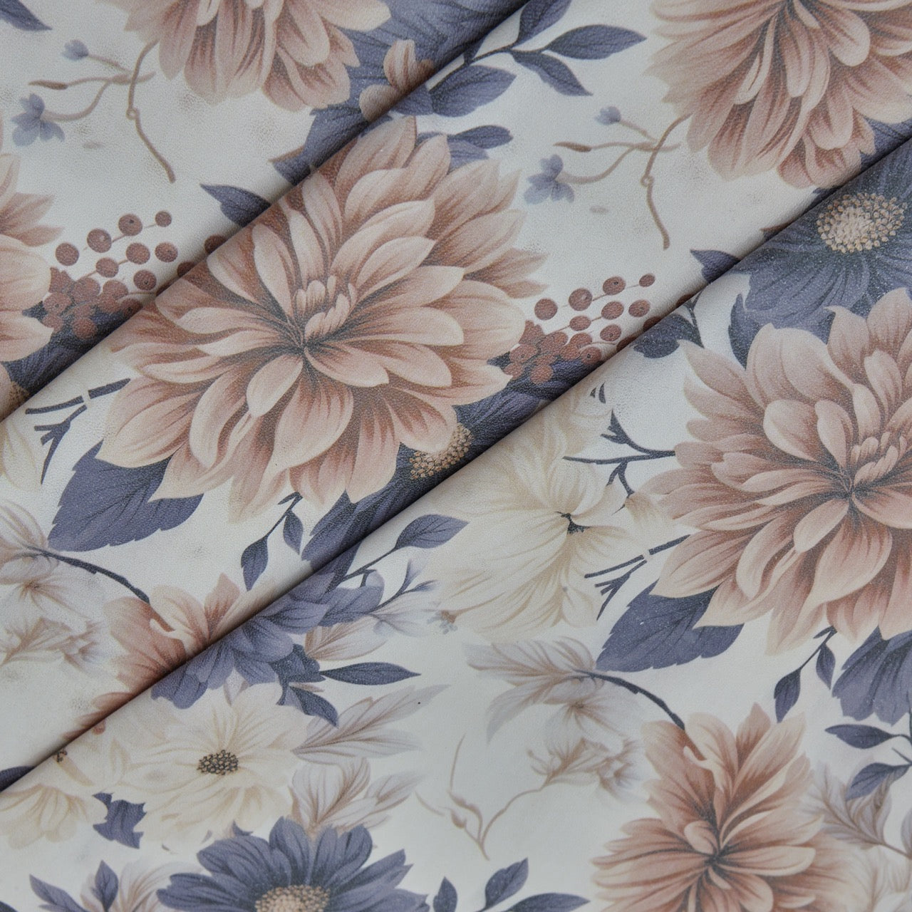 Floral Print Lambskin Leather - Ivory Dahlia