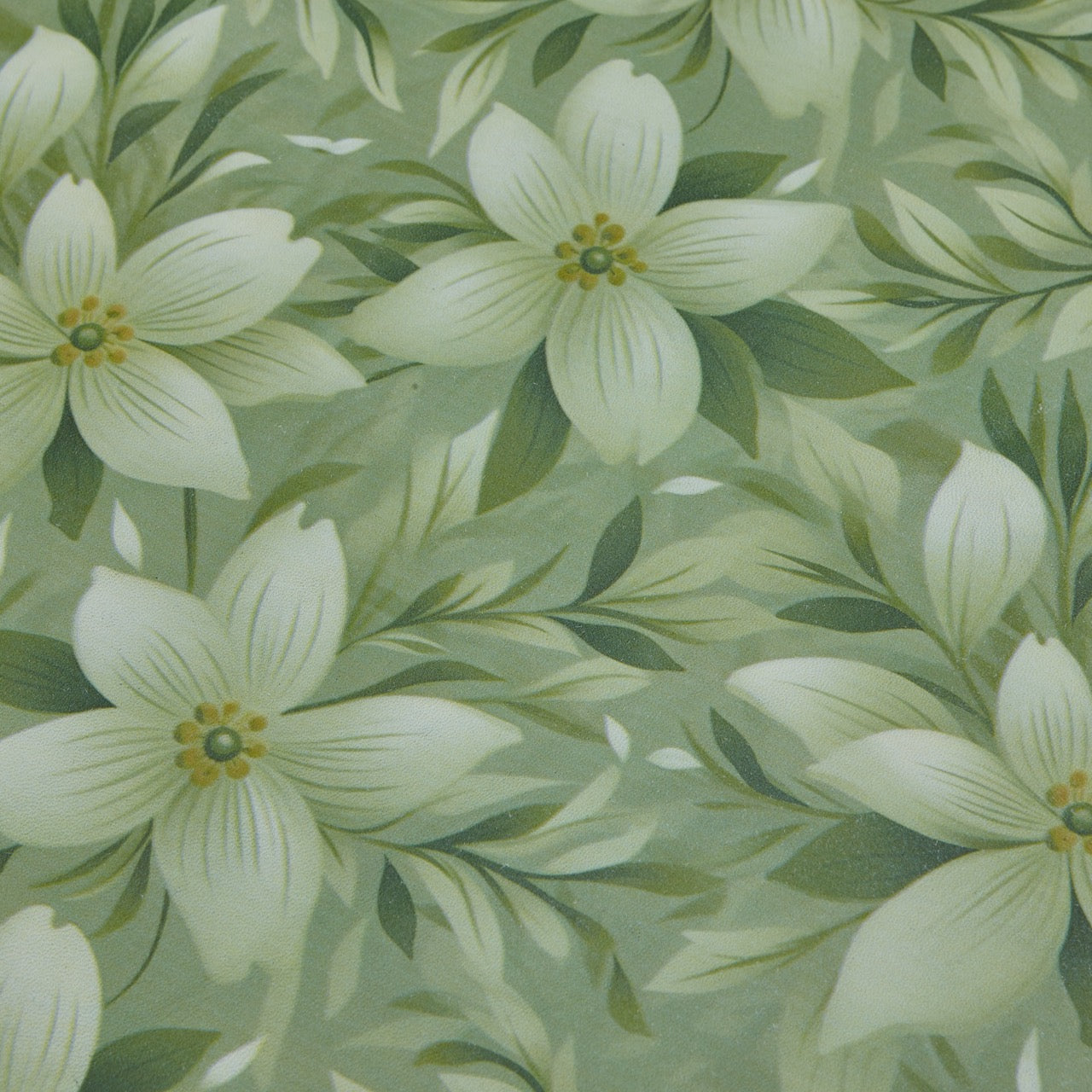 Floral Print Lambskin Leather - Spring Star (detail)