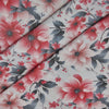 Floral Print Lambskin Leather - Orange Blossom