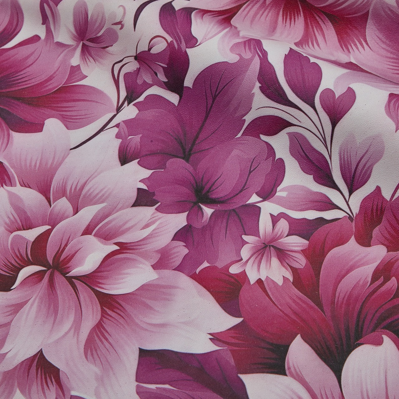 Floral Print Lambskin Leather - Pinkberry (detail)