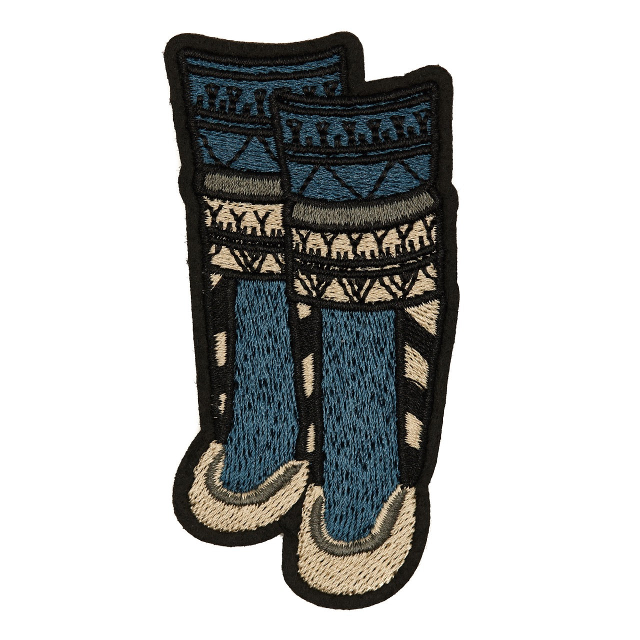 InukChic® Iron-On Patches - Tunniit Kamiik - Sandy Grey
