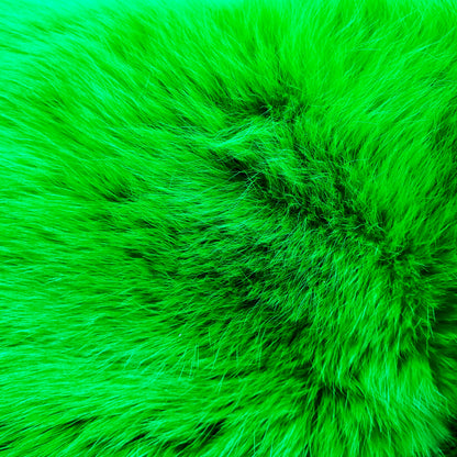 Dyed Shadow Fox  Fur - Neon Green (European Dyes) - detail