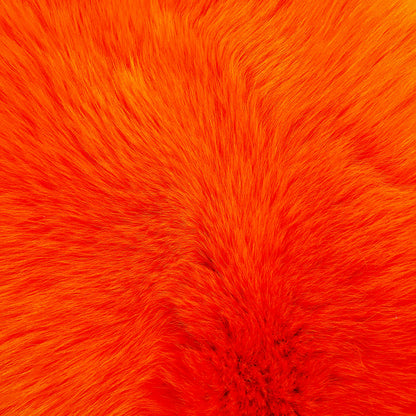 Dyed Shadow Fox  Fur - Neon Orange (European Dyes) - detail