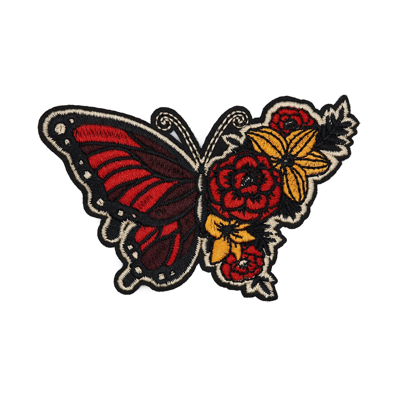 Arctic Collection Iron-On Patches - Butterfly Floral (Style 2) - Copper