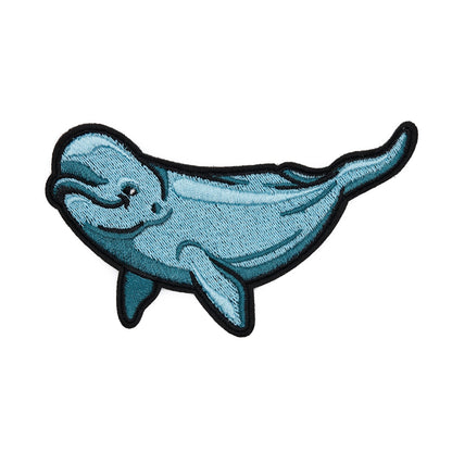Arctic Collection Iron-On Patches - Beluga Whale - Aqua