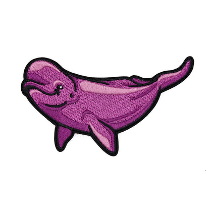 Arctic Collection Iron-On Patches - Beluga Whale - Berry