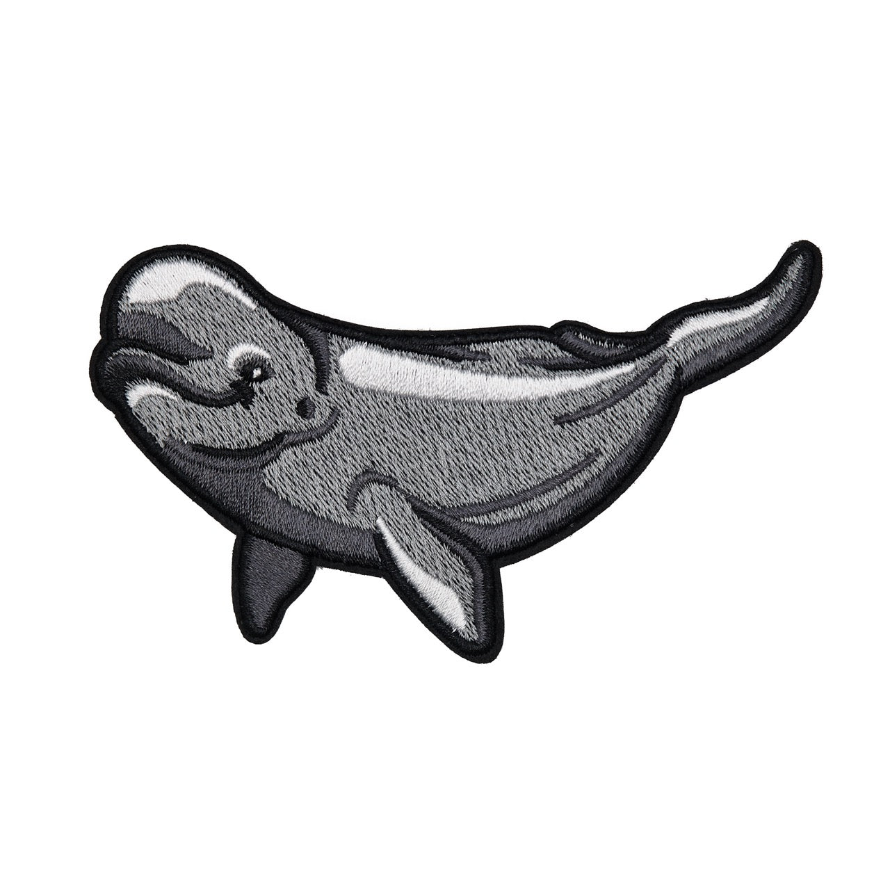 Arctic Collection Iron-On Patches - Beluga Whale - Grey