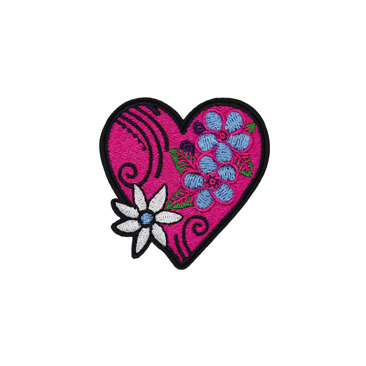 Arctic Collection® Iron-On Patches - Heart Floral - Pink