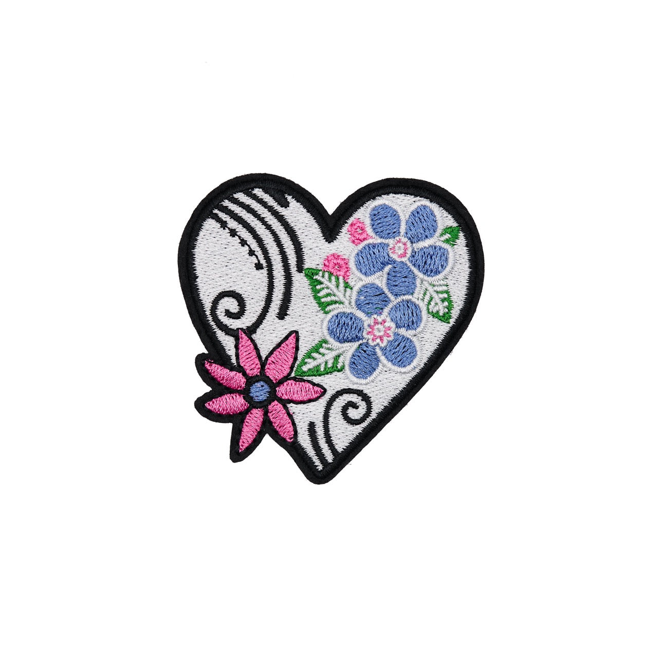Arctic Collection® Iron-On Patches - Heart Floral - White