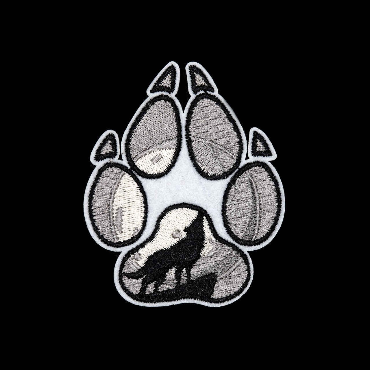 Wolf Paw Patch - Grey