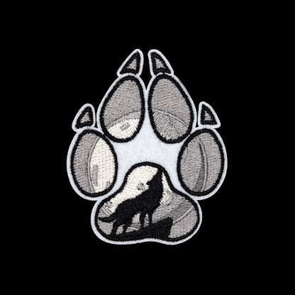 Wolf Paw Patch - Grey