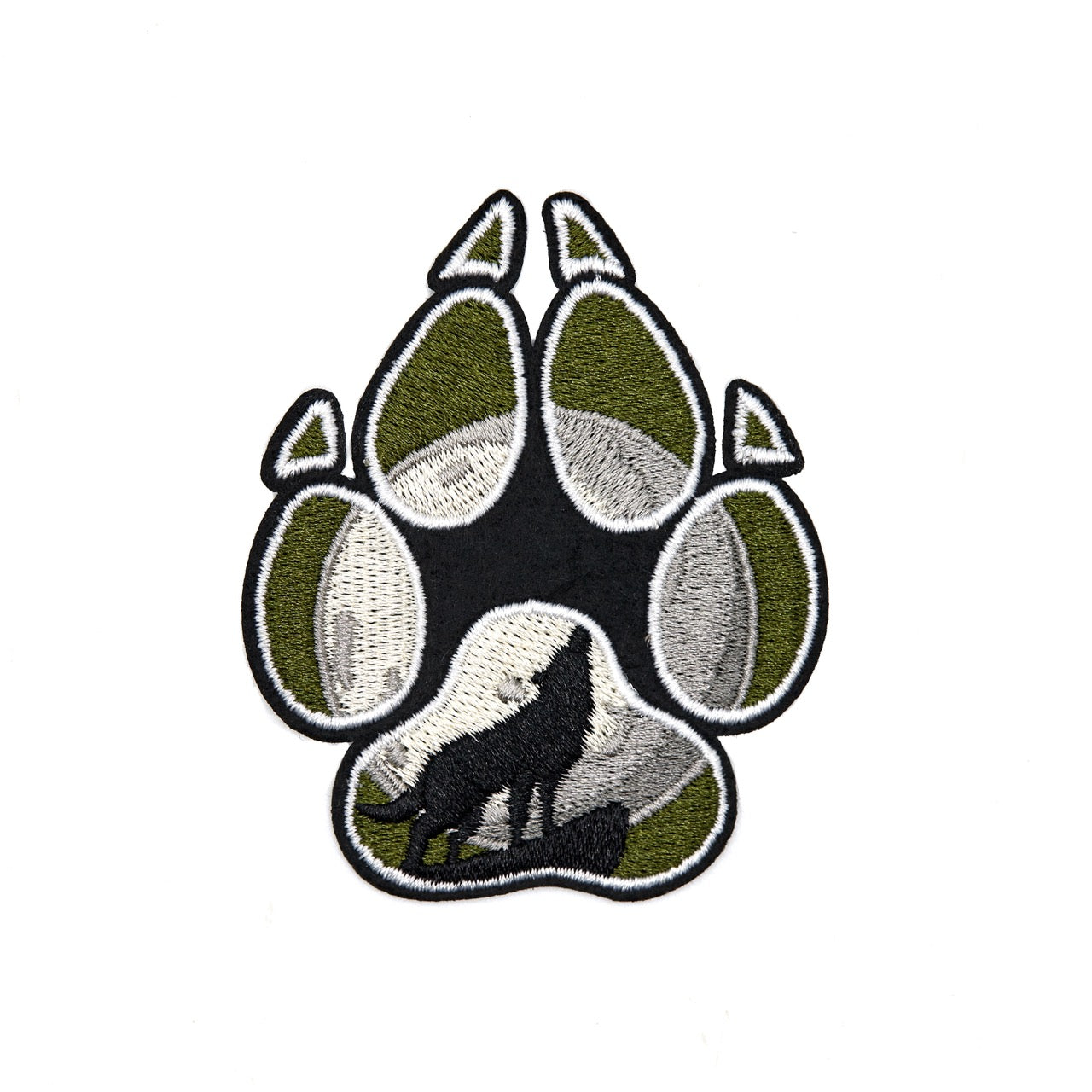 Wolf Paw Patch - Olive