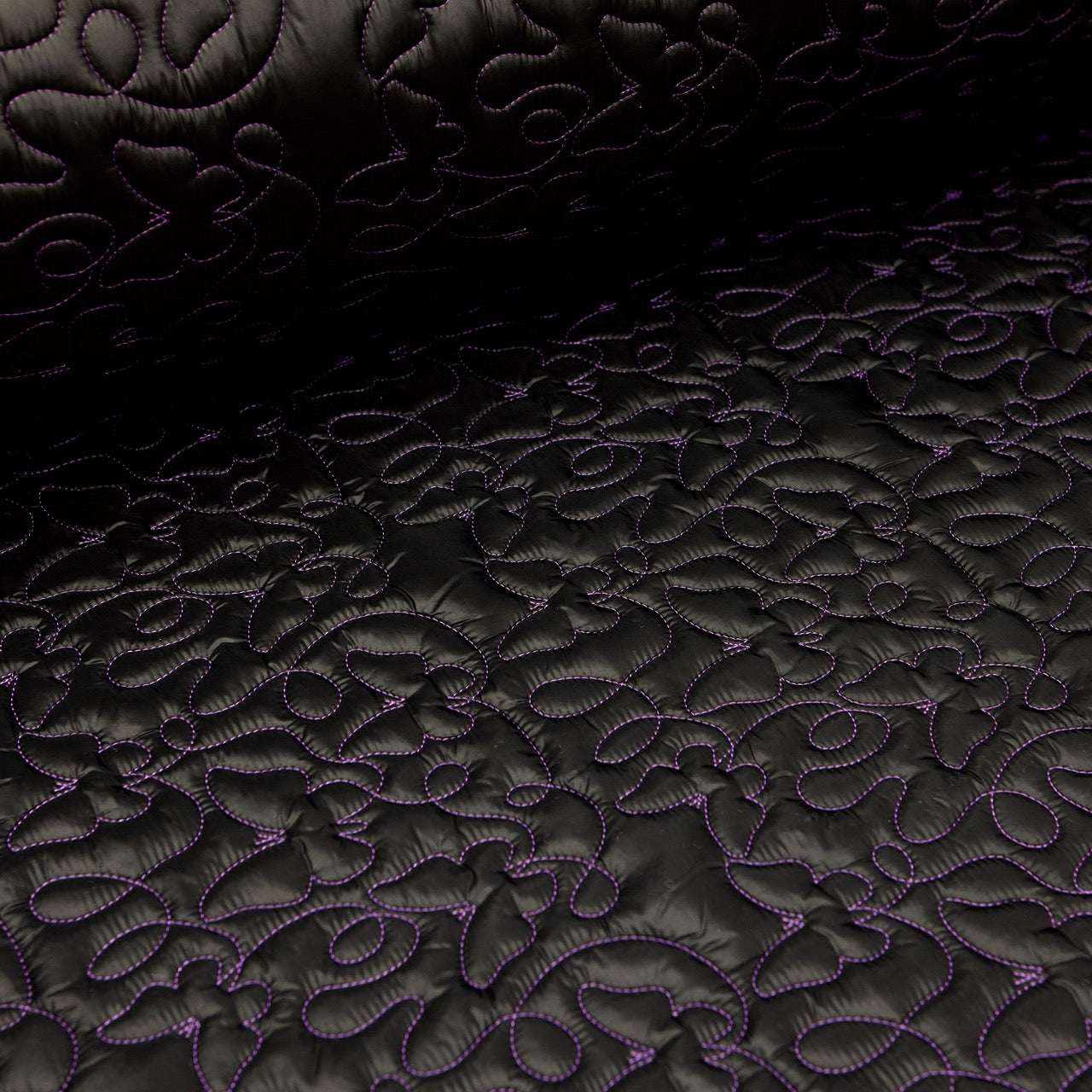 Embroidered Quilt 2-Sided - Butterfly (PURPLE)