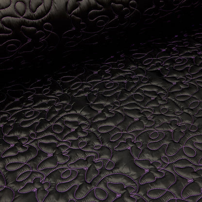 Embroidered Quilt 2-Sided - Butterfly (PURPLE)