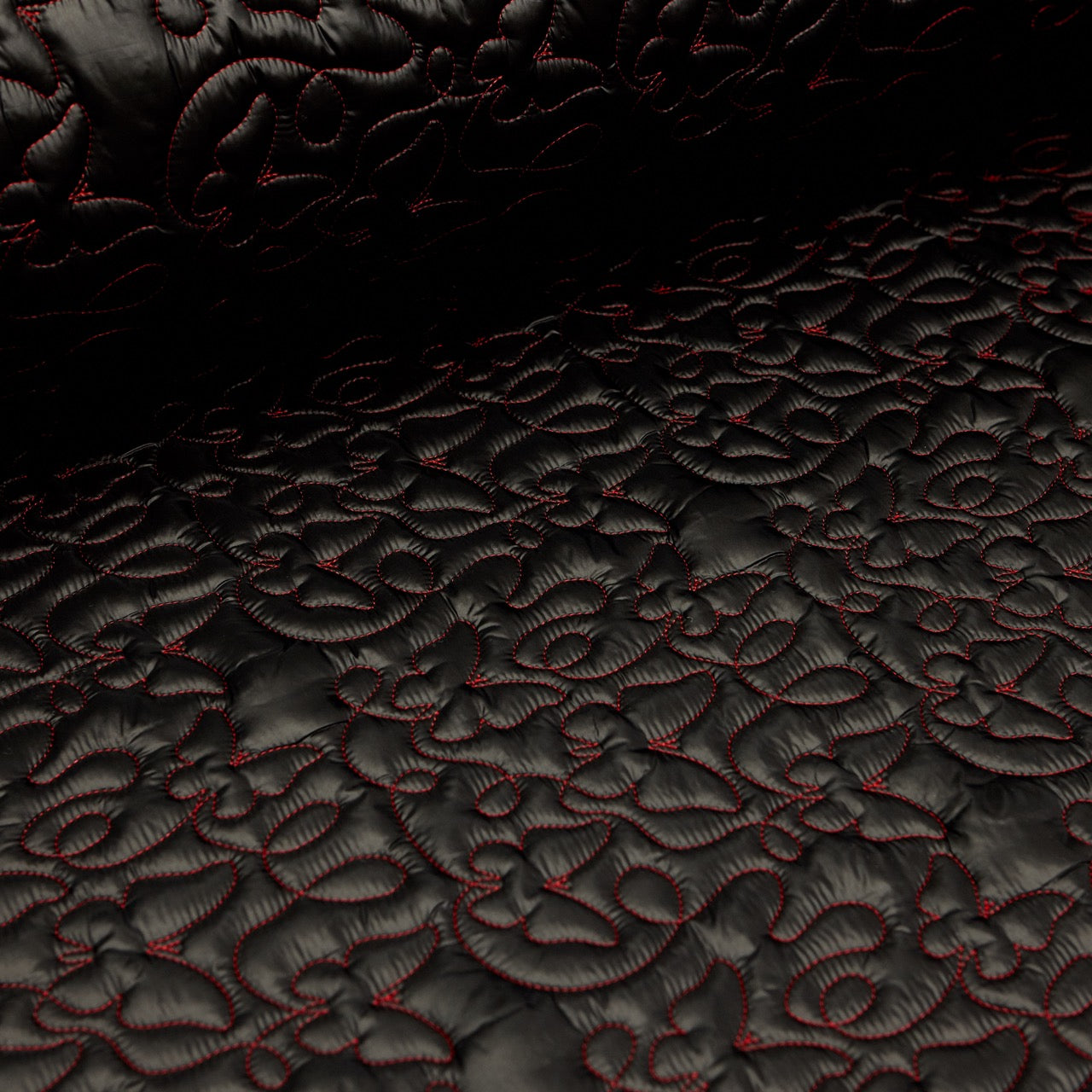 Embroidered Quilt 2-Sided - Butterfly (RED)