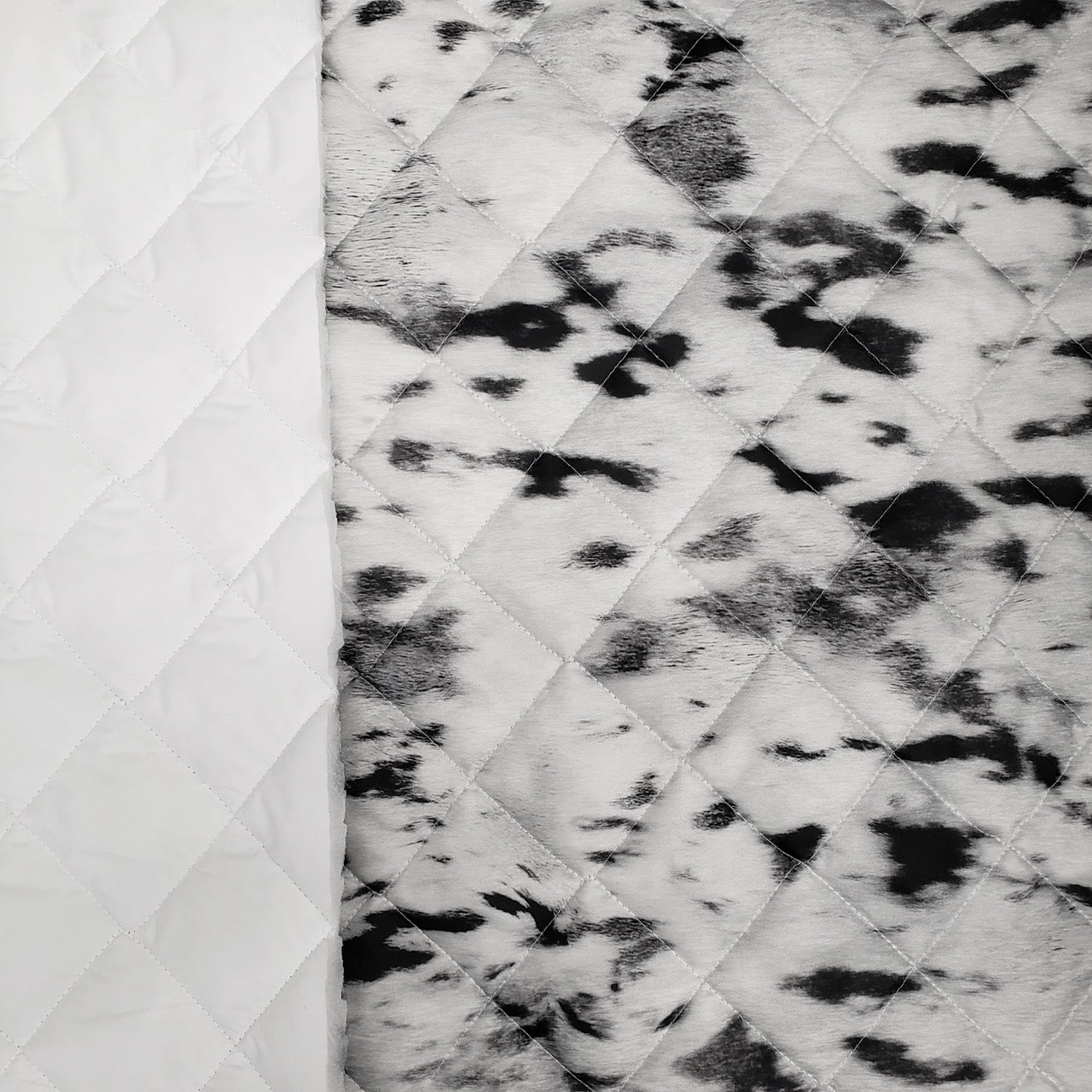 Quilted PrimaSoft™ - 2-Sided, 6oz - Seal Skin (Natural / Silver) (cut)