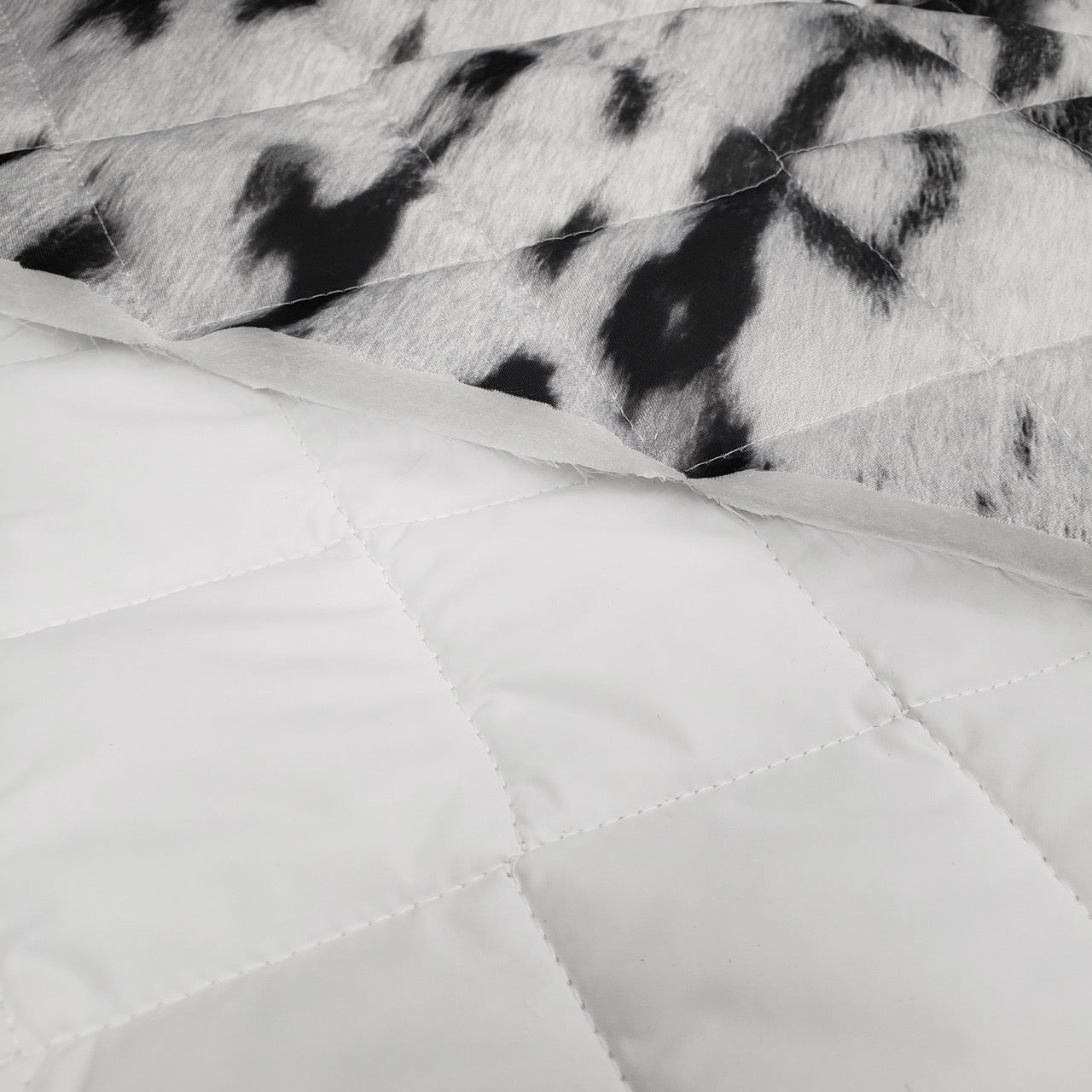 Quilted PrimaSoft™ - 2-Sided, 6oz - Seal Skin (Natural / Silver) - cut