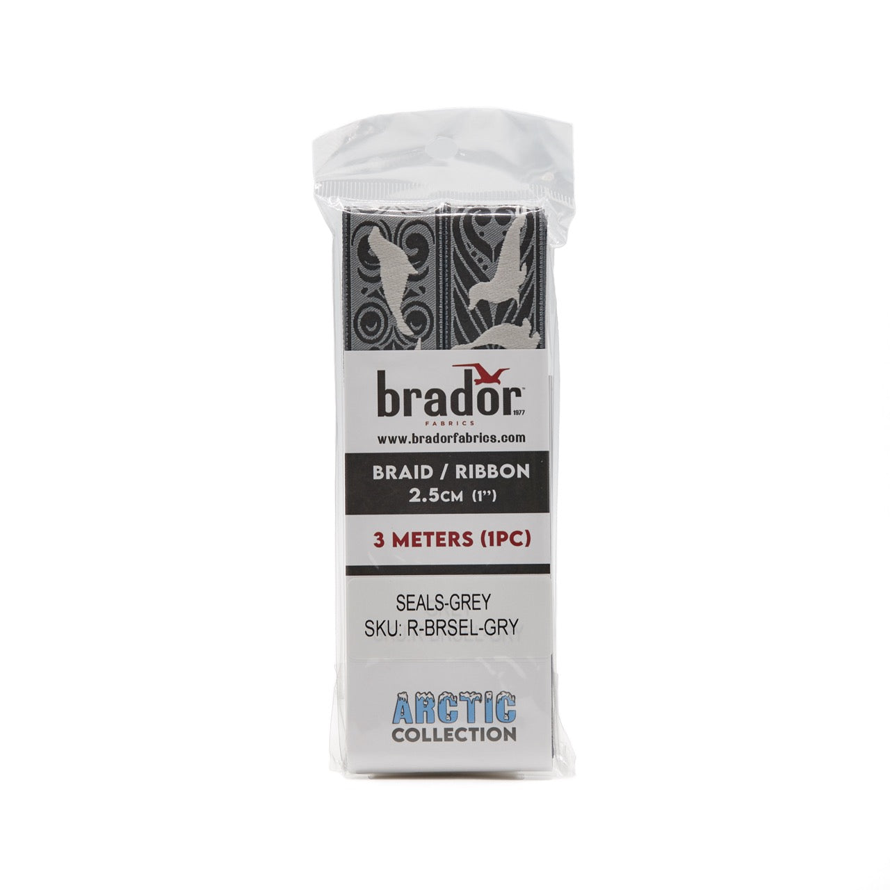 Arctic Collection® Braid / Ribbon - Seals - grey
