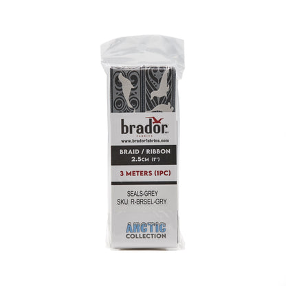 Arctic Collection® Braid / Ribbon - Seals - grey