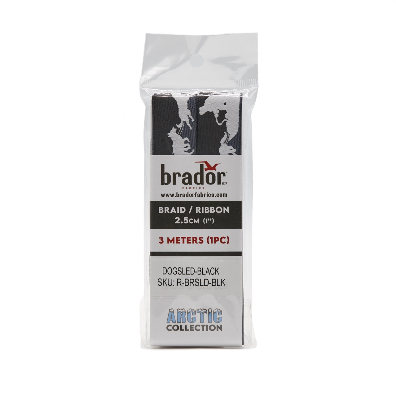 Arctic Collection® Braid / Ribbon - Dogsled - Black