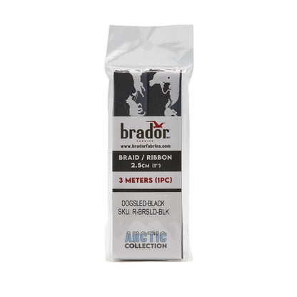 Arctic Collection® Braid / Ribbon - Dogsled - Black