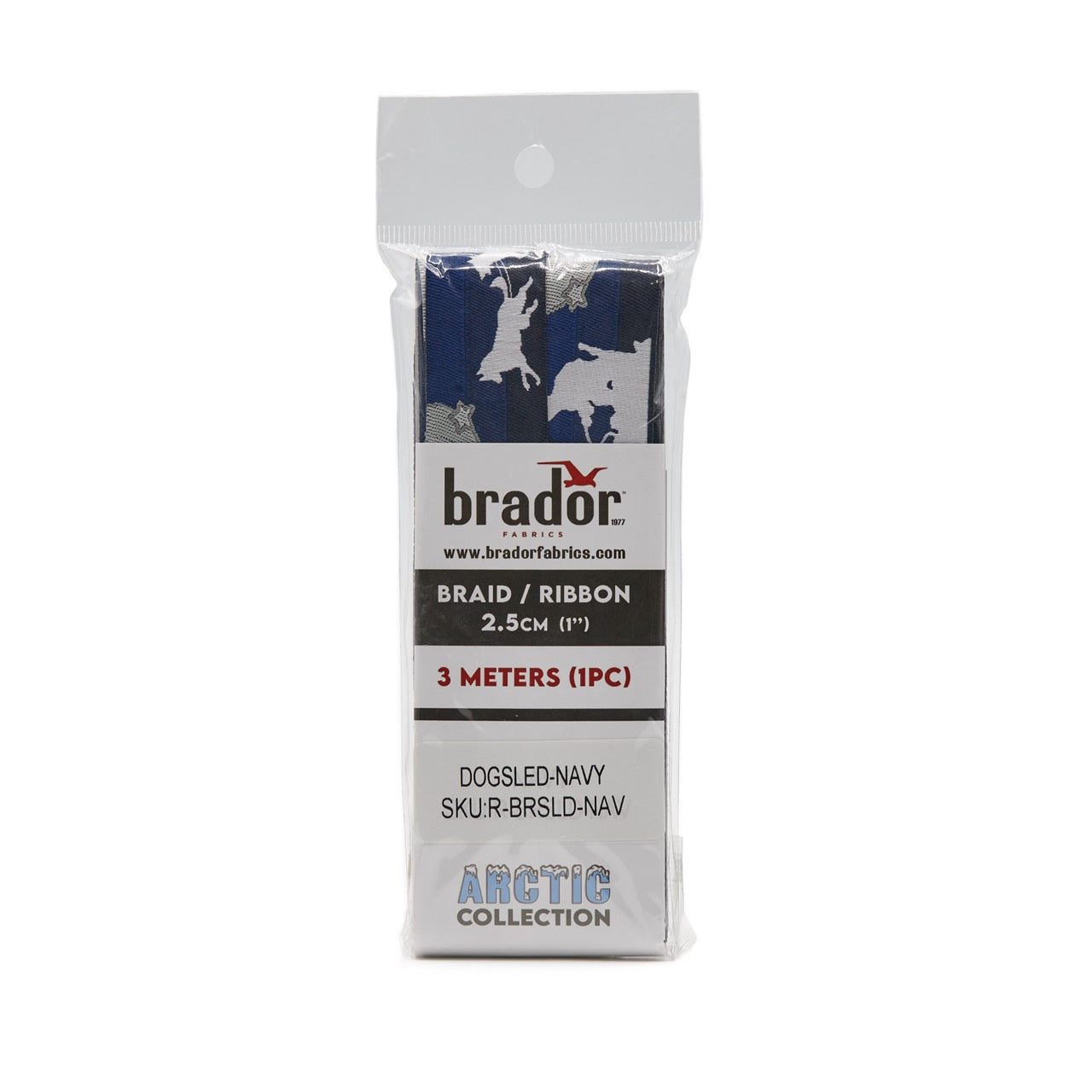 Arctic Collection® Braid / Ribbon - Dogsled - Navy