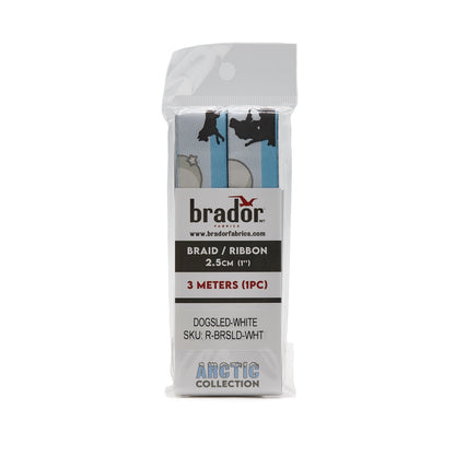 Arctic Collection® Braid / Ribbon - Dogsled - White