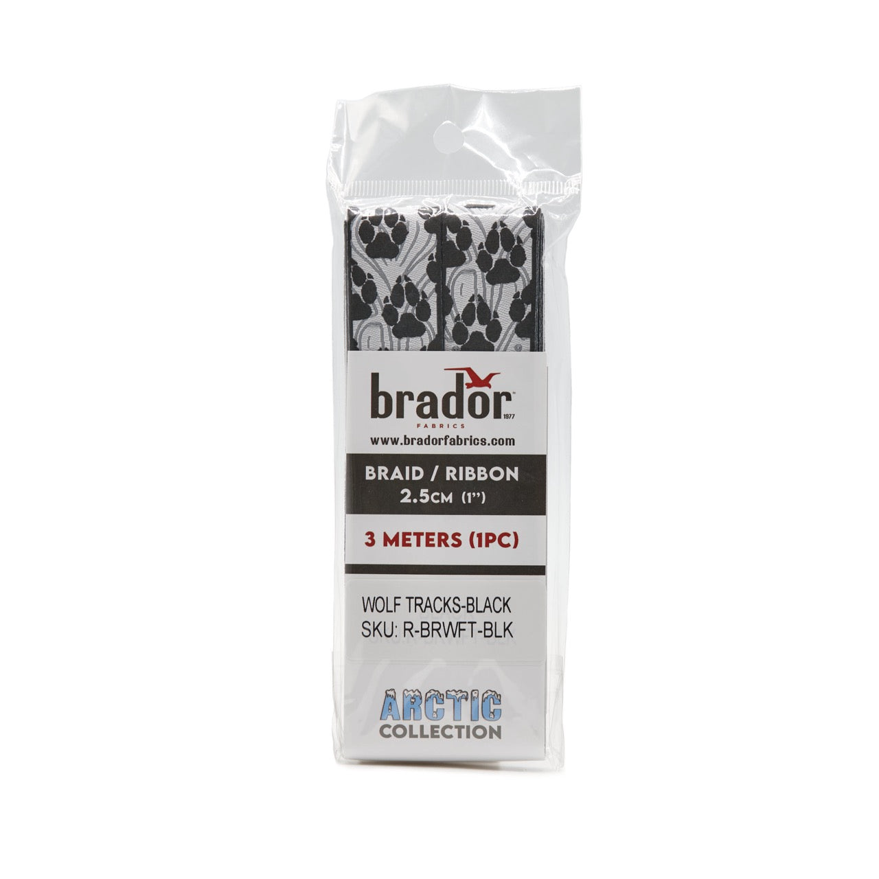 Arctic Collection® Braid / Ribbon - Wolf Tracks - black
