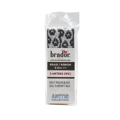 Arctic Collection® Braid / Ribbon - Wolf Tracks - black
