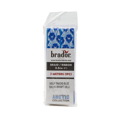 Arctic Collection® Braid / Ribbon - Wolf Tracks - blue
