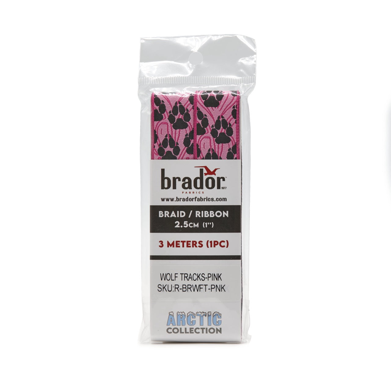 Arctic Collection® Braid / Ribbon - Wolf Tracks - pink