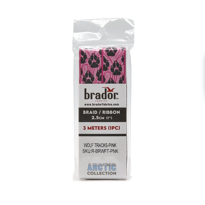 Arctic Collection® Braid / Ribbon - Wolf Tracks - pink