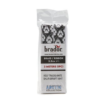 Arctic Collection® Braid / Ribbon - Wolf Tracks - white