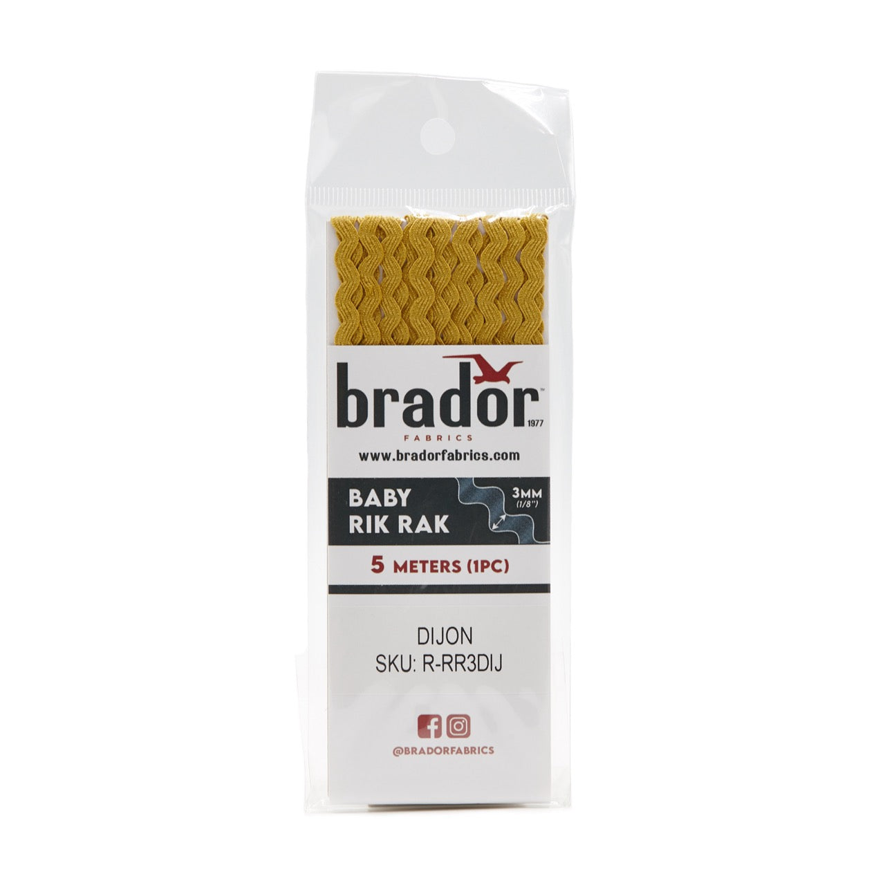 Rik Rak - Dijon 3mm (pack)